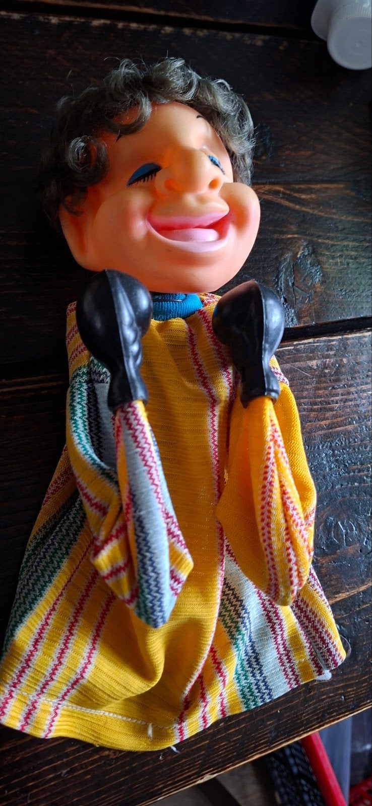 Vintage Handpop met Groot Hoofd, Ophalen of Verzenden, Gebruikt, Overige typen