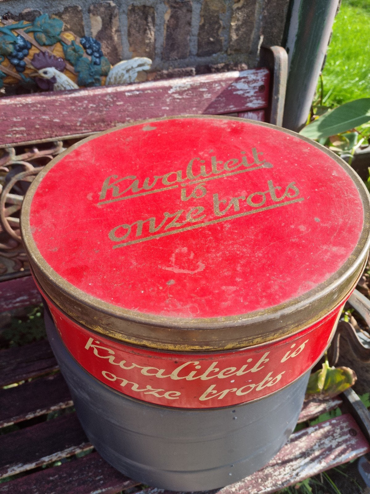 Vintage Lonka Caramel Toffee blik - winkelblik voorraad blik, Ophalen of Verzenden, Zo goed als nieuw, Overige, Overige merken