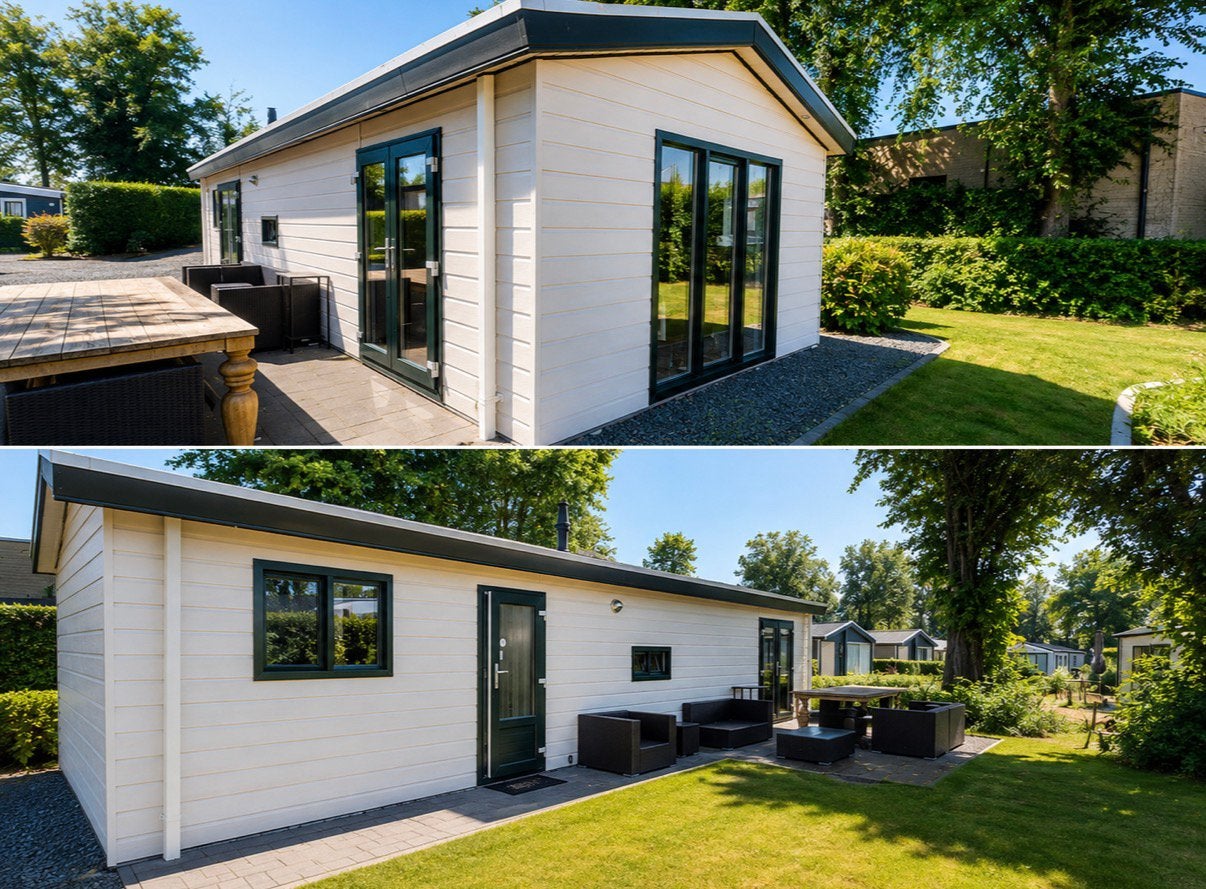 Modern chalet 42 m² 2019 | 2 slpk | EuroParcs De Biesbosch, 2 slaapkamers, Chalet, Bungalow of Caravan, Aan meer of rivier, Zuid-Holland