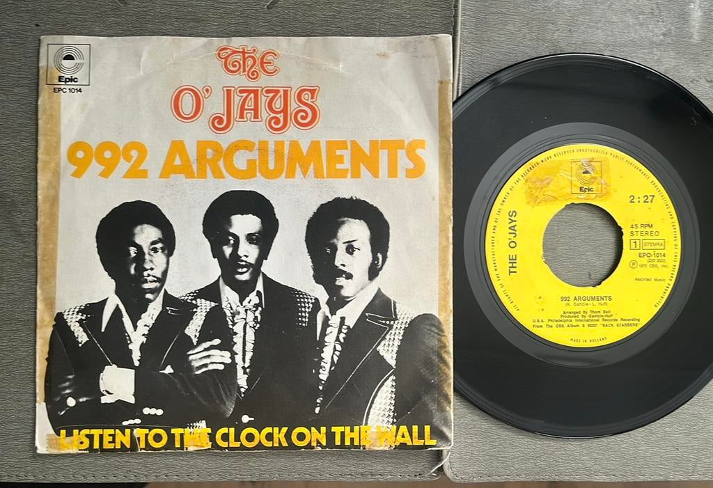 The O’Jays - 992 Arguments 7” NL 972, Ophalen of Verzenden, Gebruikt, R&B en Soul