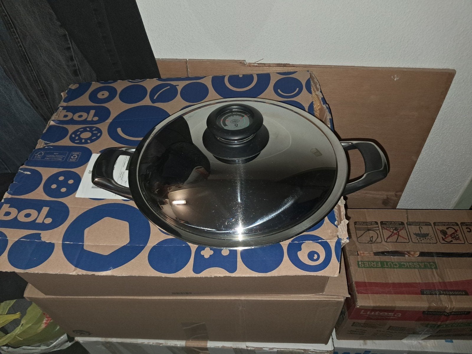 AMC Combibraadpan 28 cm 3 liter - Inductie pan, Gebruikt, Braadpan, Rvs, AMC