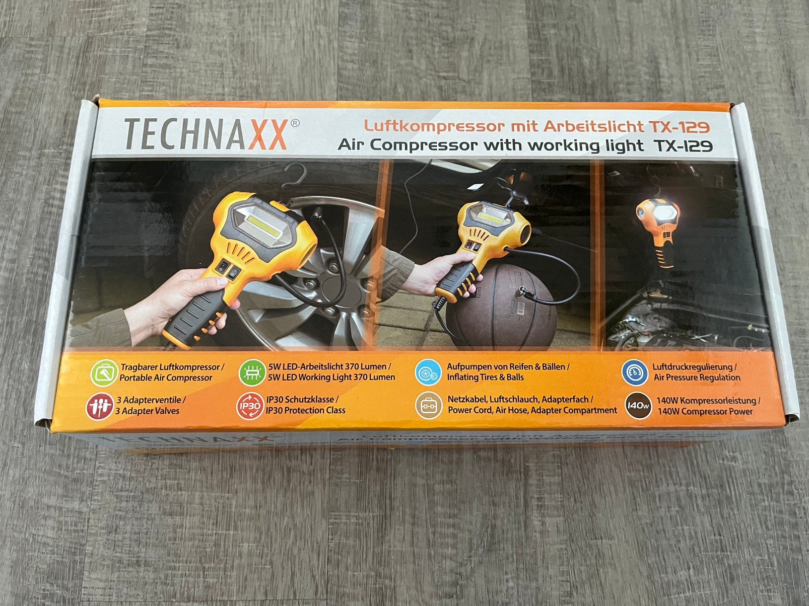Technaxx 12v compressor, Minder dan 25 liter, Ophalen of Verzenden, Zo goed als nieuw, Minder dan 200 liter/min