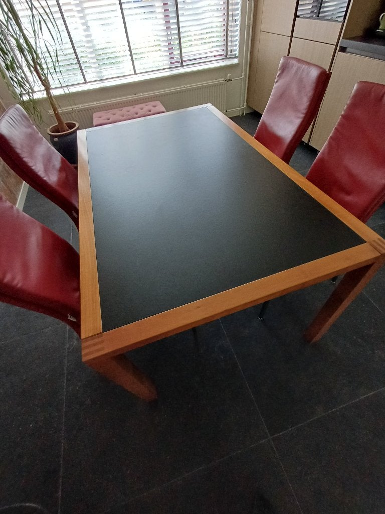 Arco eettafel met vier stoelen, Huis en Inrichting, Tafels | Eettafels, Gebruikt, 50 tot 100 cm, 150 tot 200 cm, Ophalen of Verzenden