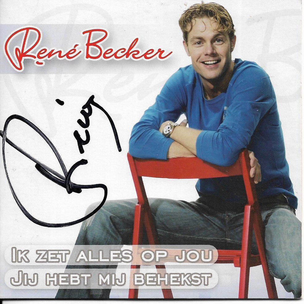 René Becker (met handtekening), Ophalen of Verzenden, Zo goed als nieuw, Eerste persing, Nederlandstalig