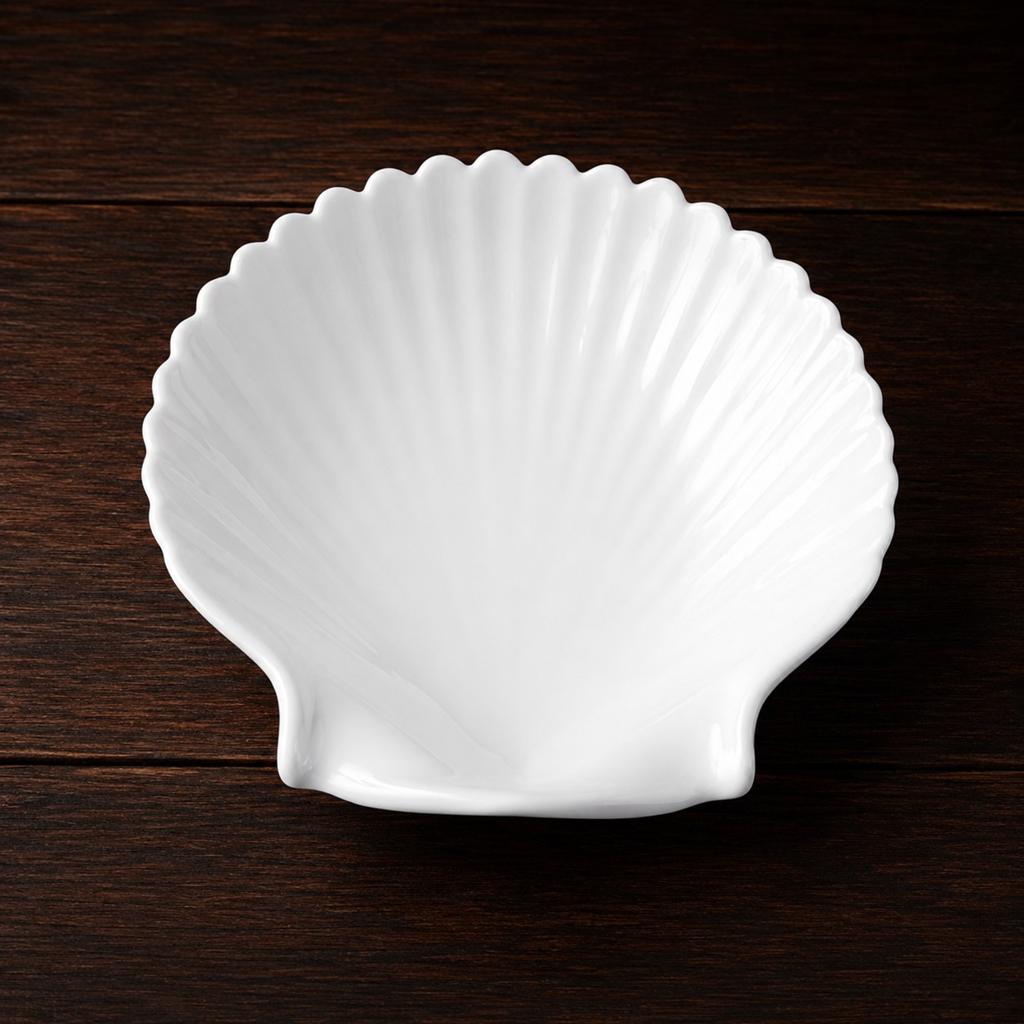 Witte Schelpvormige Schaaltje - Porselein/Keramiek, Porselein of Keramiek, Schaal, Nieuw, Ophalen of Verzenden