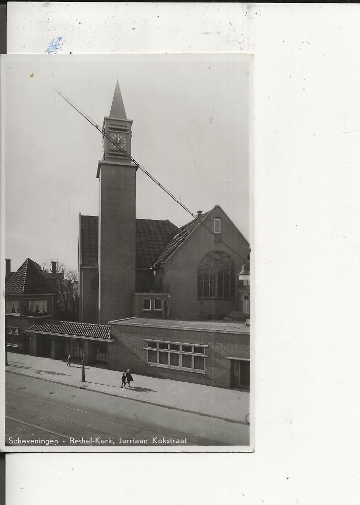 Scheveningen Jurriaan Kokstraat met Bethel Kerk 19-2-1962, Ophalen of Verzenden, 1960 tot 1980, Gelopen, Zuid-Holland