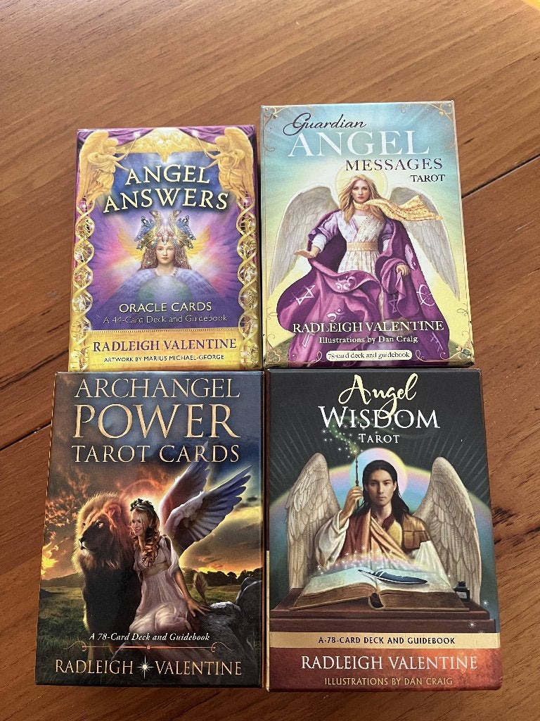 Verzameling Radleigh Valentine orakel kaarten (4 decks) ZGAN, Ophalen, Zo goed als nieuw, Tarot of Kaarten leggen, Overige typen