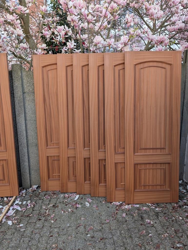 10 Binnendeuren Massief fineer eik deur, Ophalen, Glas, Binnendeur, 200 tot 215 cm