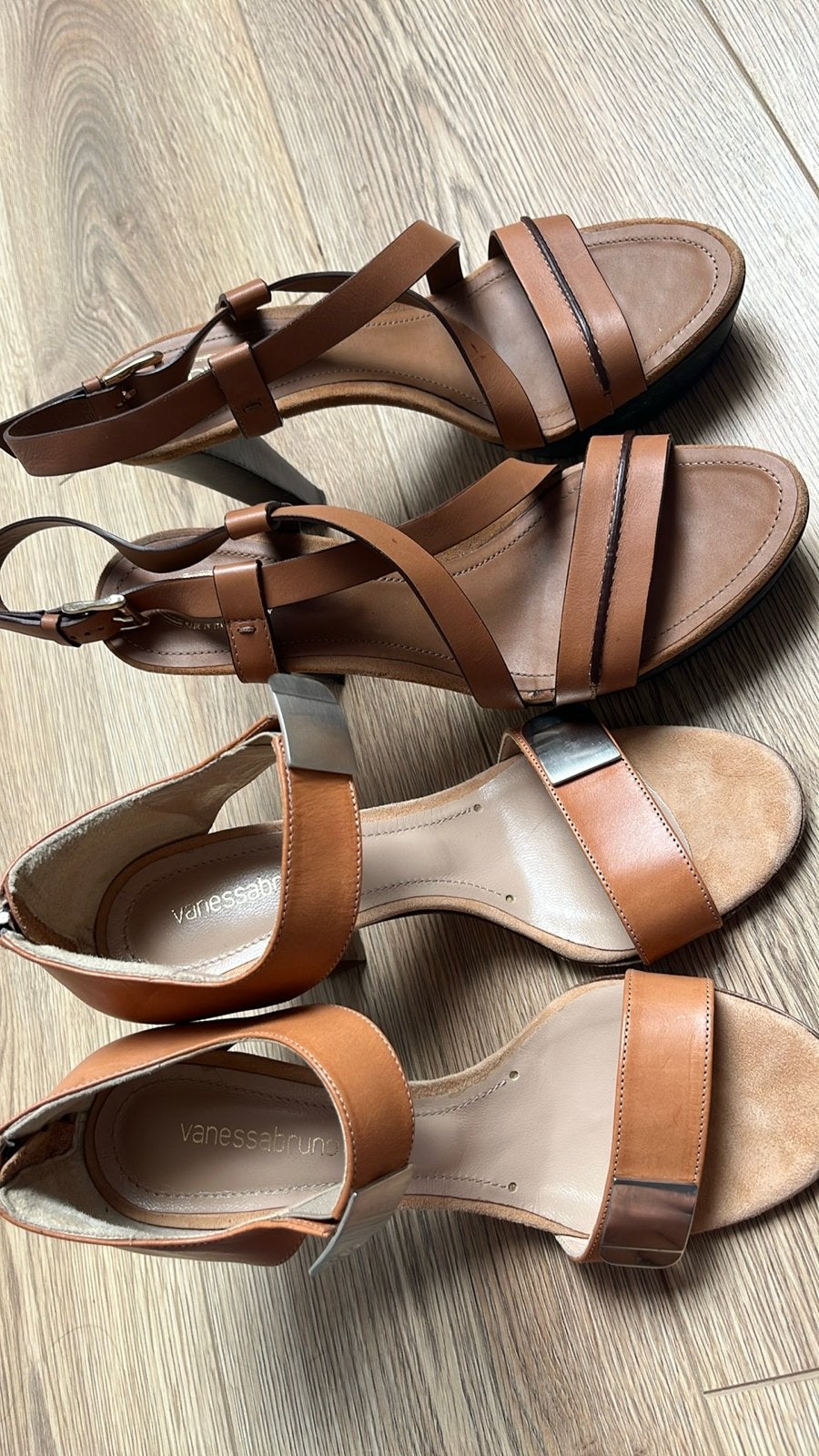Tod's en Vanessa Bruno sandalen met hak, Ophalen of Verzenden, Gedragen, Bruin, Sandalen of Muiltjes