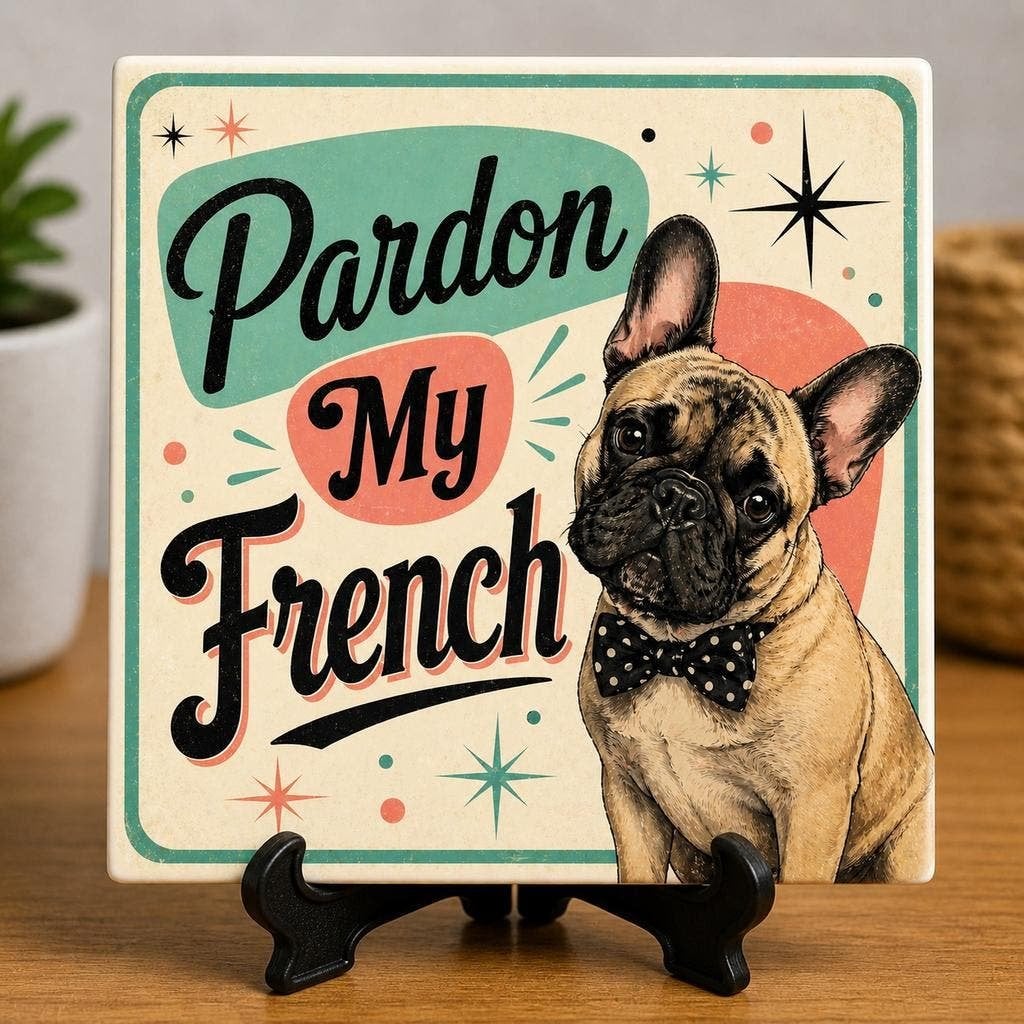 Pardon My French - Franse Bulldog Tegel, Verzenden, Nieuw