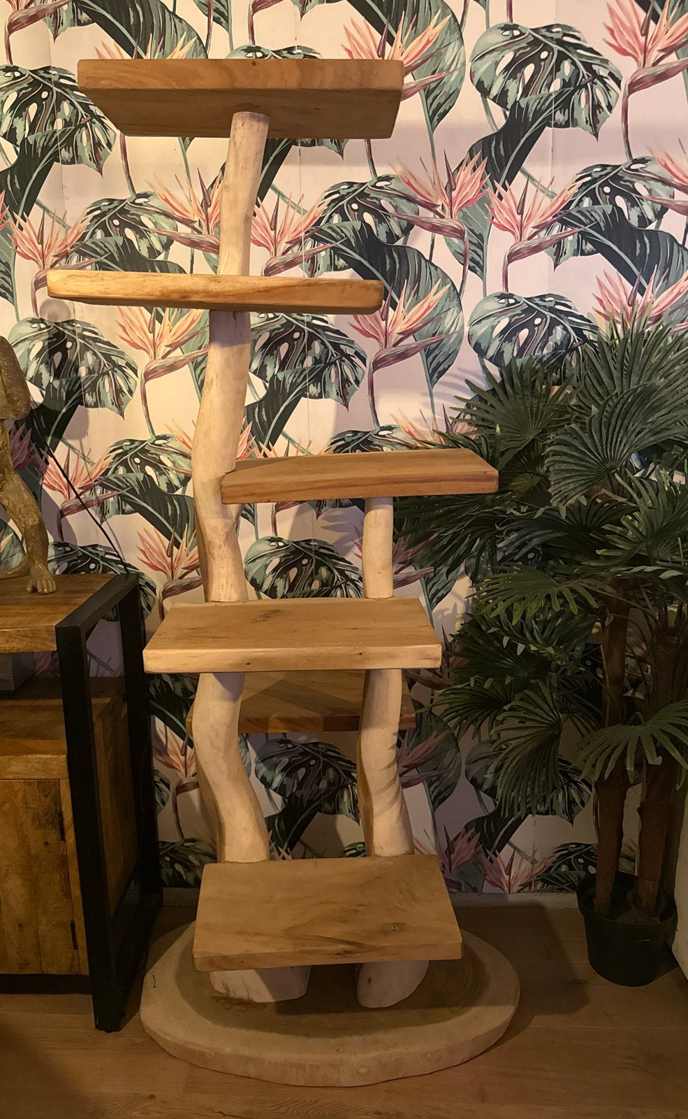 Luxe Houten Krabpaal | Hoogte 180 cm | Model Katten flat |, Dieren en Toebehoren, Ophalen of Verzenden, Nieuw