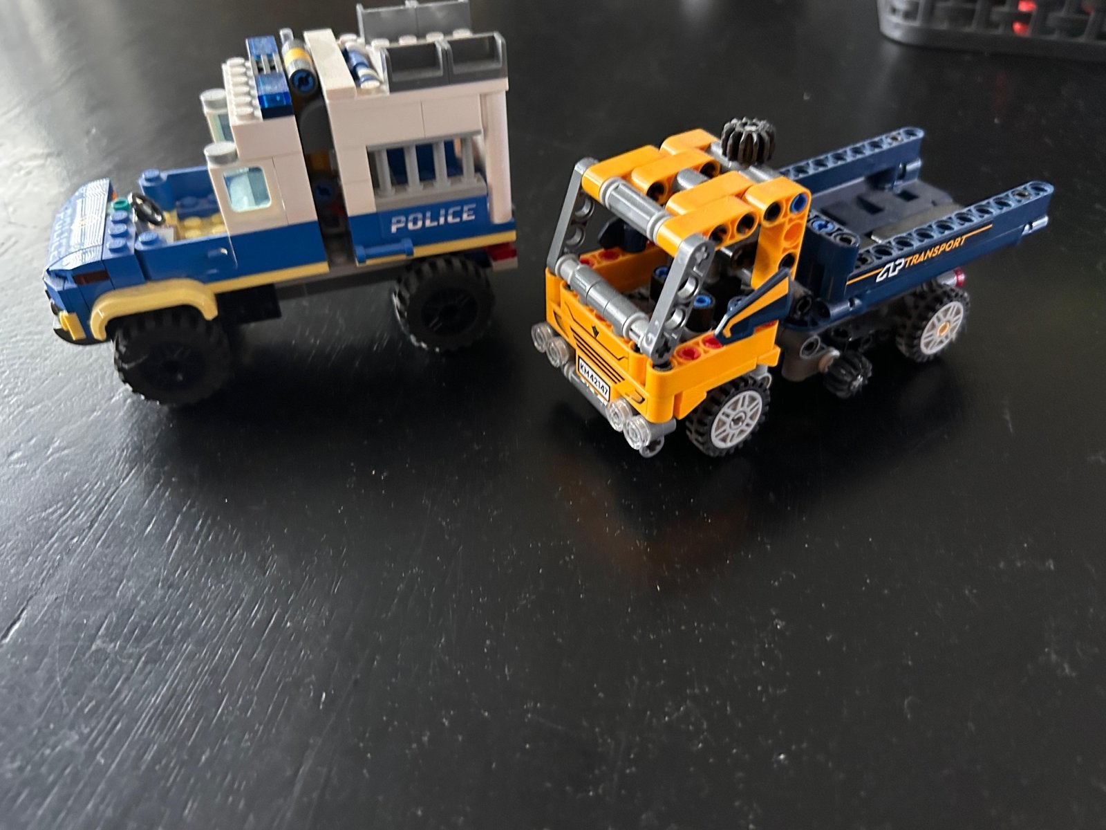 Lego voertuigen: Politiebus, Transportwagen en Vliegende Cam, Ophalen, Gebruikt, Overige merken