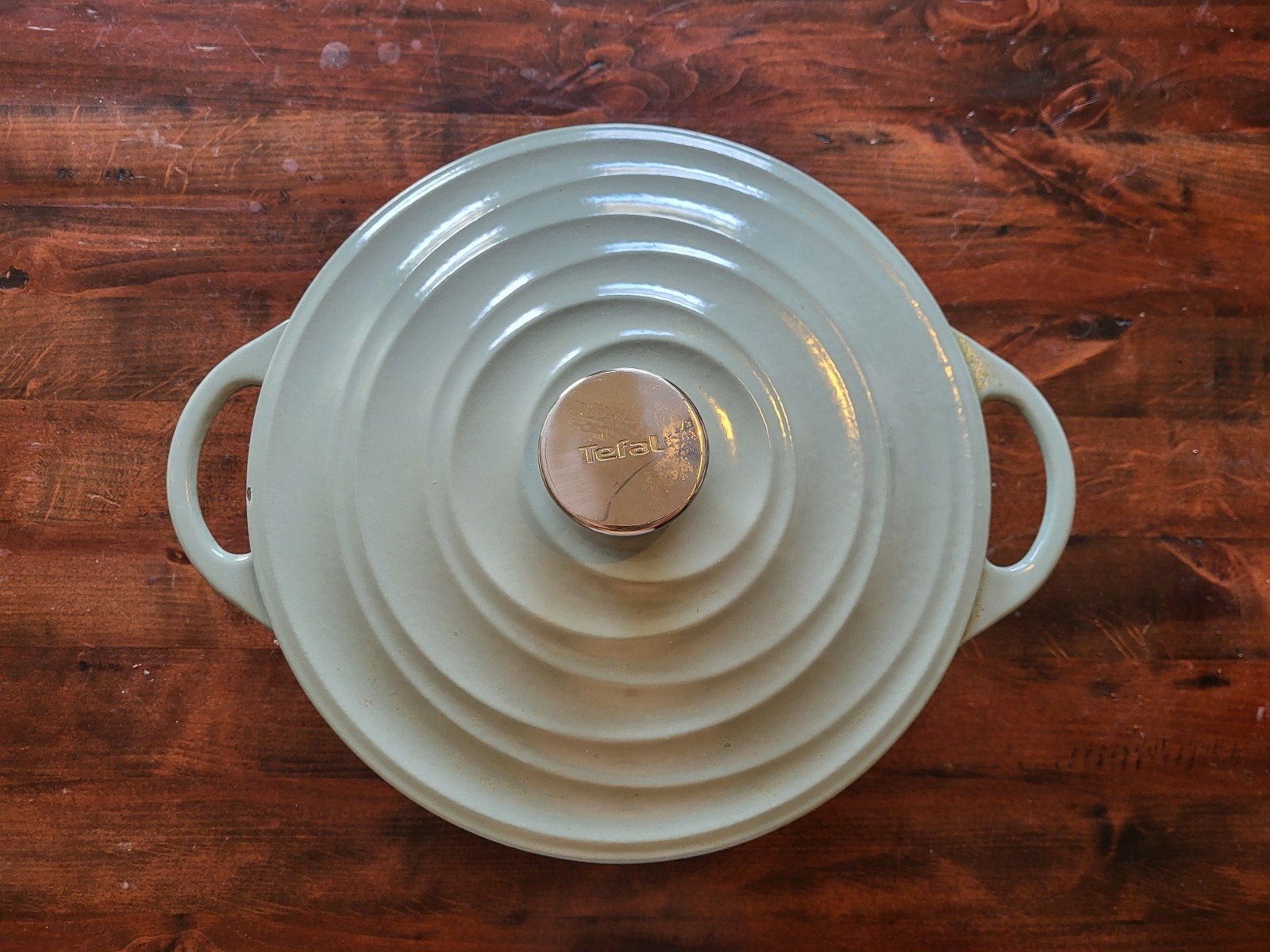 Gietijzeren Braadpan (groen) - merk: Tefal, Antiek en Kunst, Ophalen of Verzenden