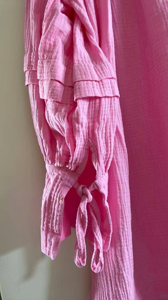 (Strand)jurk roze wafeltjesstof 1 maat, Kleding | Dames, Maat 38/40 (M), Verzenden, Nieuw, Roze