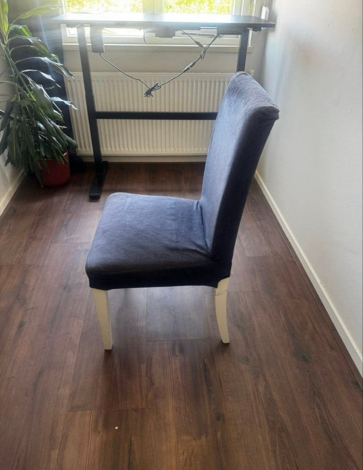Stoffen Eettafelstoel - Comfortabel en Stijlvol, Ophalen, Gebruikt, Blauw, Eén