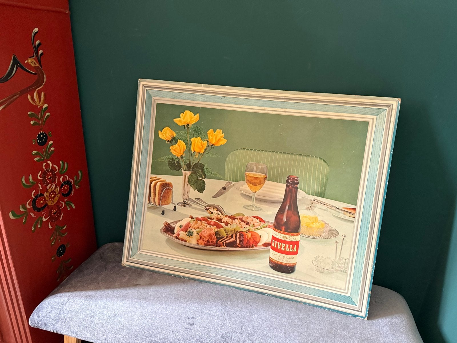 Vintage Rivella Reclamebord - Jaren '50/'60, Verzamelen, Ophalen, Gebruikt, Reclamebord