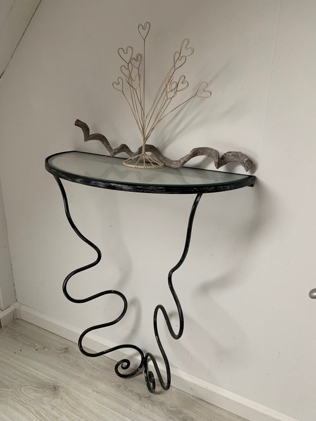 Durga wandtafel, Ophalen, 50 tot 100 cm, Zo goed als nieuw, Glas