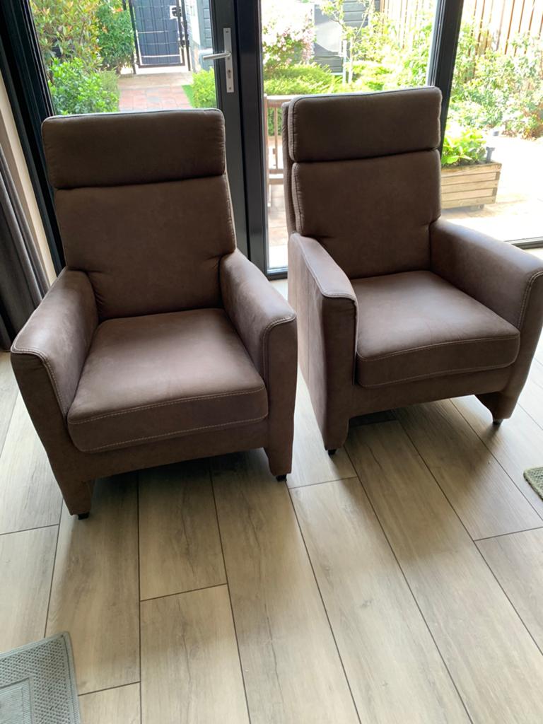 Fauteuils 2 stuks, Ophalen, Zo goed als nieuw, Minder dan 75 cm, 50 tot 75 cm
