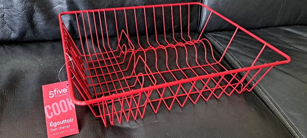 te koop rode metalen afwas rek 40 x 34 x 10 cm, Bordenrek, Nieuw, Ophalen of Verzenden, Metaal
