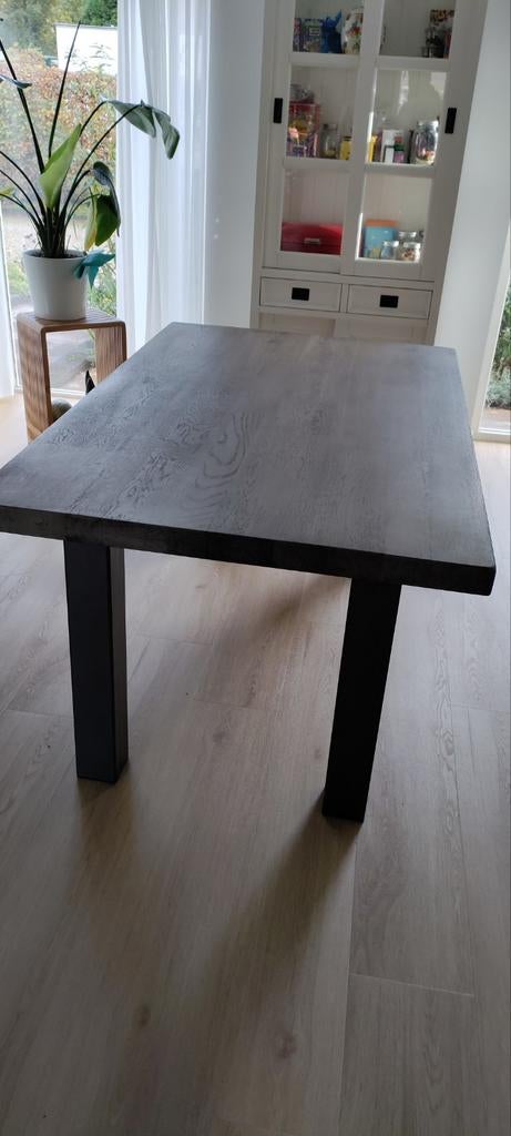 Leuke stoere industriële tafel 160 x 100, Ophalen, 50 tot 100 cm, Zo goed als nieuw, 150 tot 200 cm