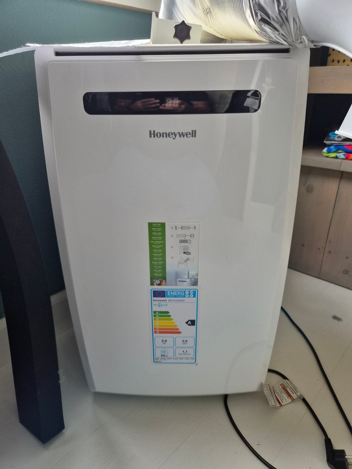 Honeywell MN10CESWW Mobiele Airco - Energieklasse A, Minder dan 60 m³, Ophalen of Verzenden, Zo goed als nieuw, Energieklasse A of zuiniger