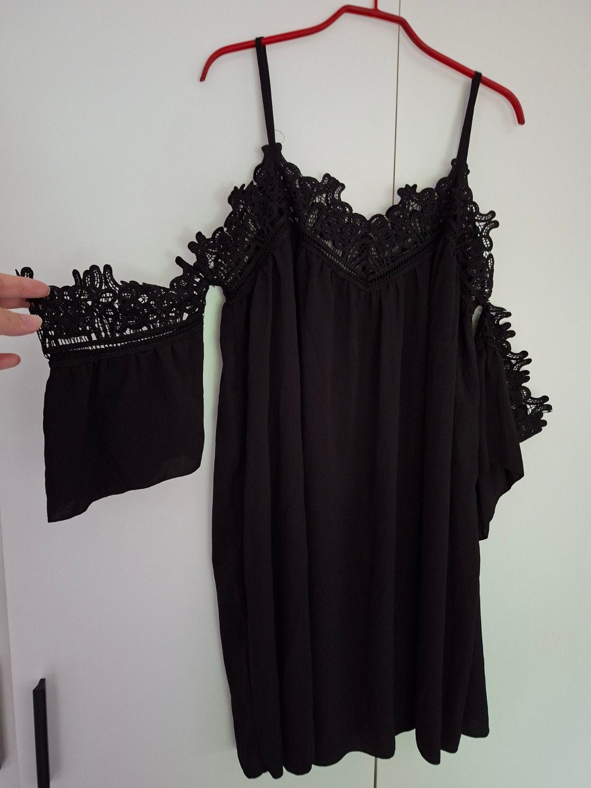 Apart off shoulder Ibiza tuniek 42-46, Kleding | Dames, Ophalen of Verzenden, Zo goed als nieuw, Maat 42/44 (L), Zwart
