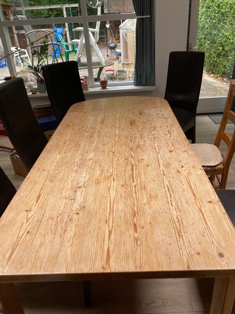 Eettafel met stoelen, Ophalen, Gebruikt, 200 cm of meer, 50 tot 100 cm