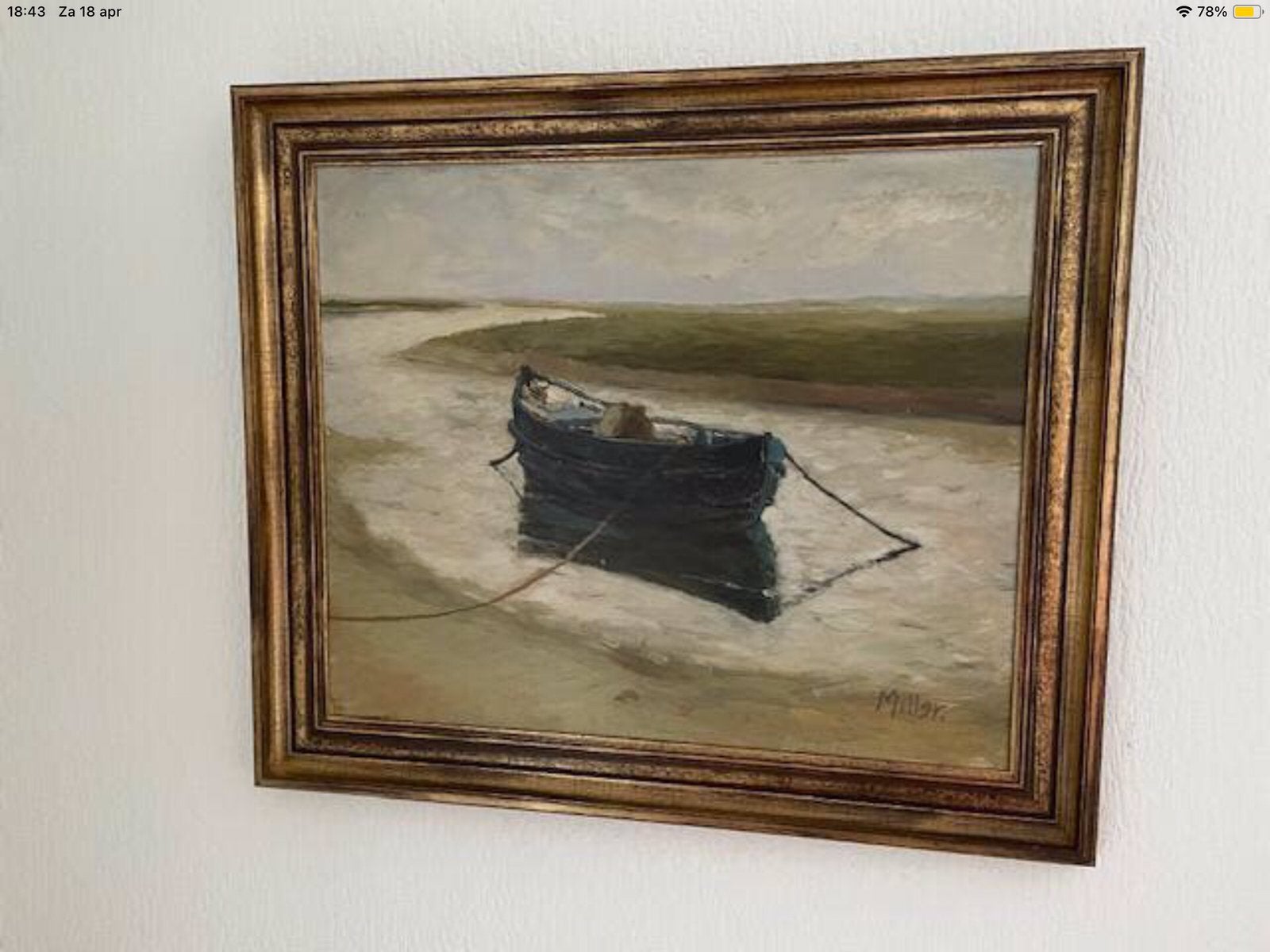 Klassiek schilderij van Miller, Ophalen