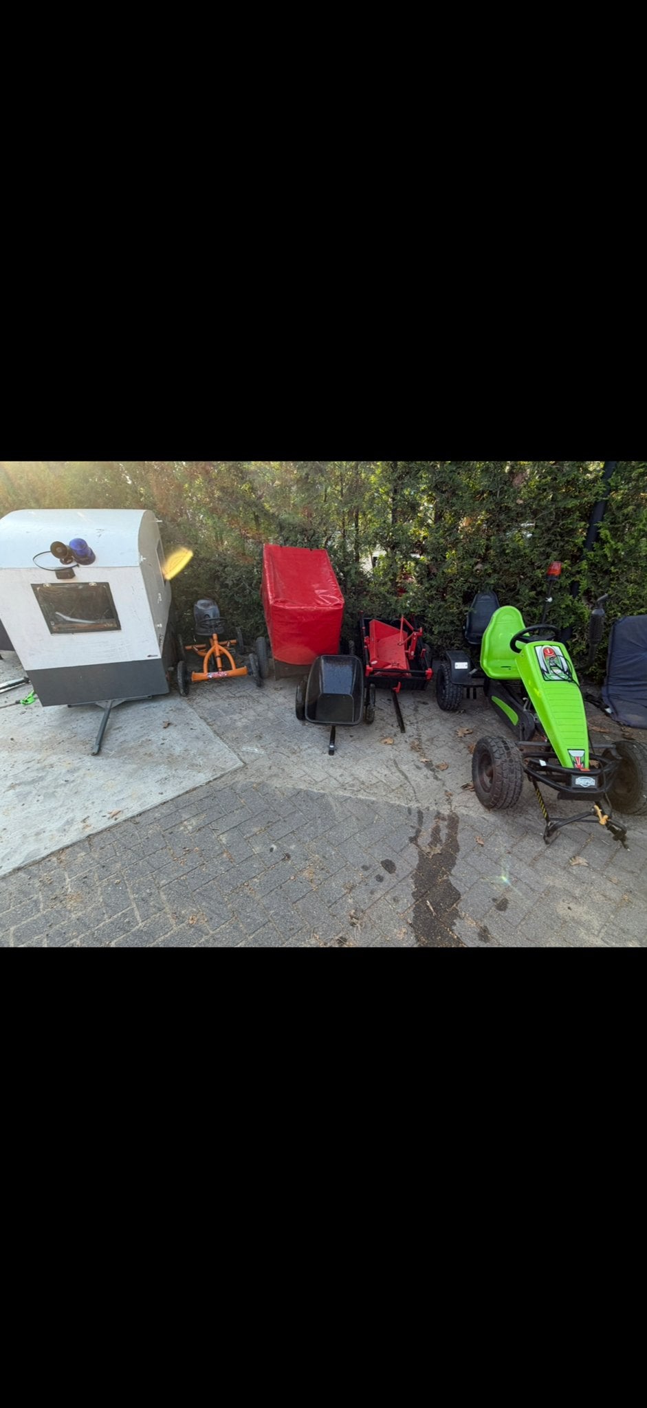 Skelter met bakken en losse onderdelen te koop, Ophalen of Verzenden, Gebruikt, Overige merken, Met kar of aanhanger