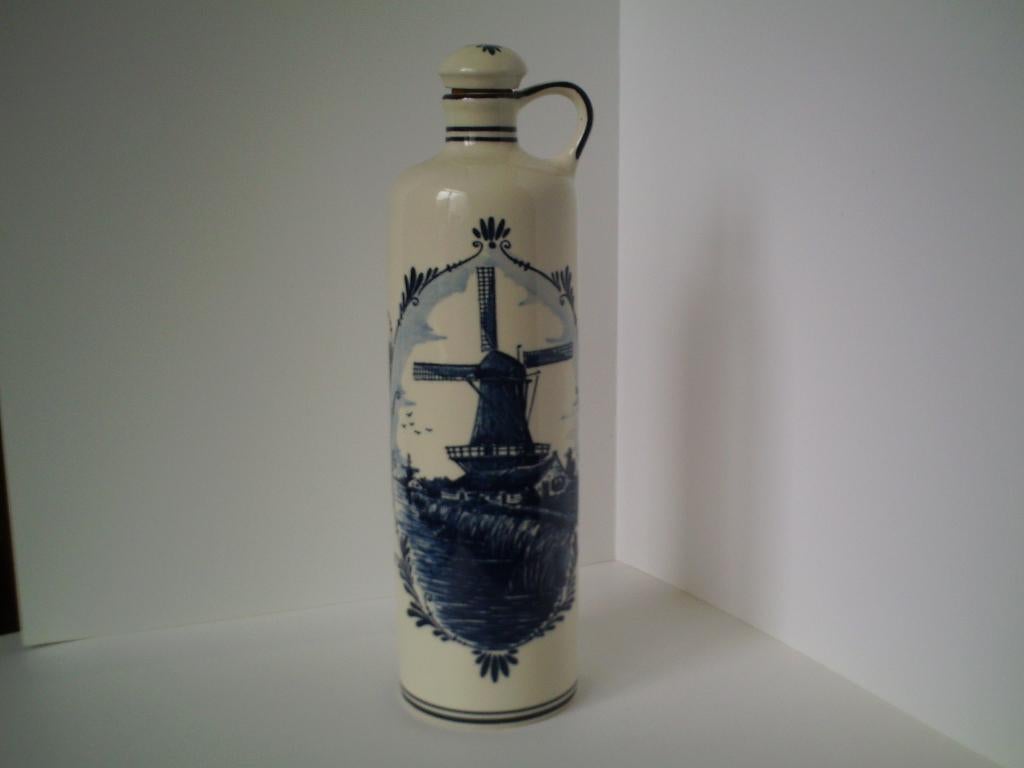 Delfts blauwe jeneverfles., Ophalen of Verzenden
