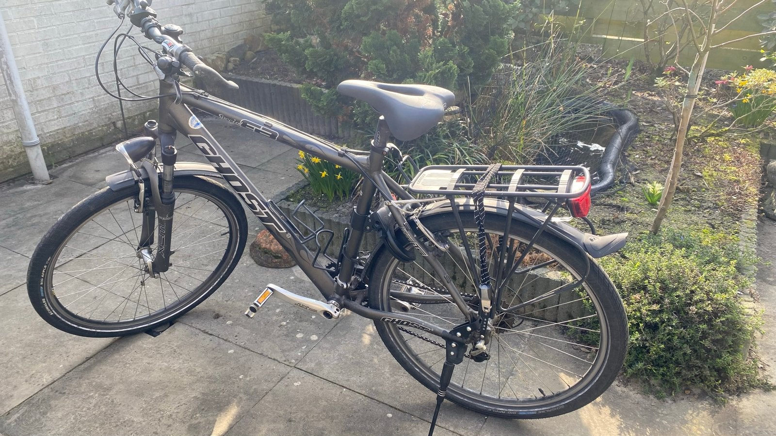 Ghost fiets met 27 versnellingen en vering, 28 inch, Gebruikt, Vering, Velgrem