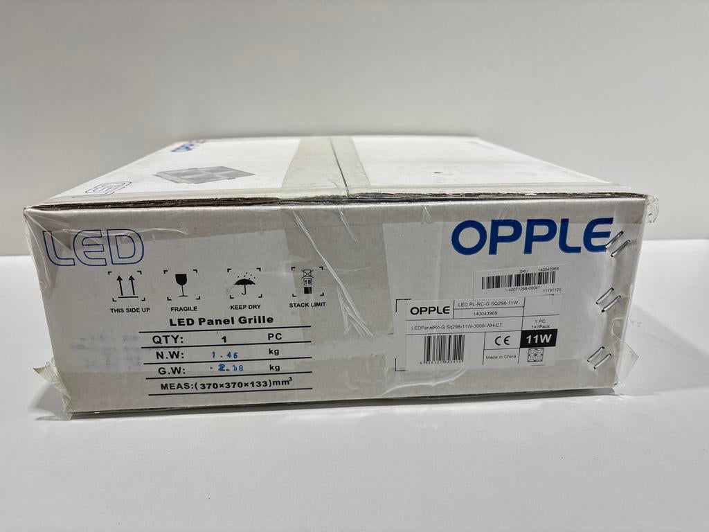 4 stuks. OPPLE LED Paneel Grille 11W - Nieuw in doos, Led-lamp, Minder dan 30 watt, Nieuw, Overige fittingen