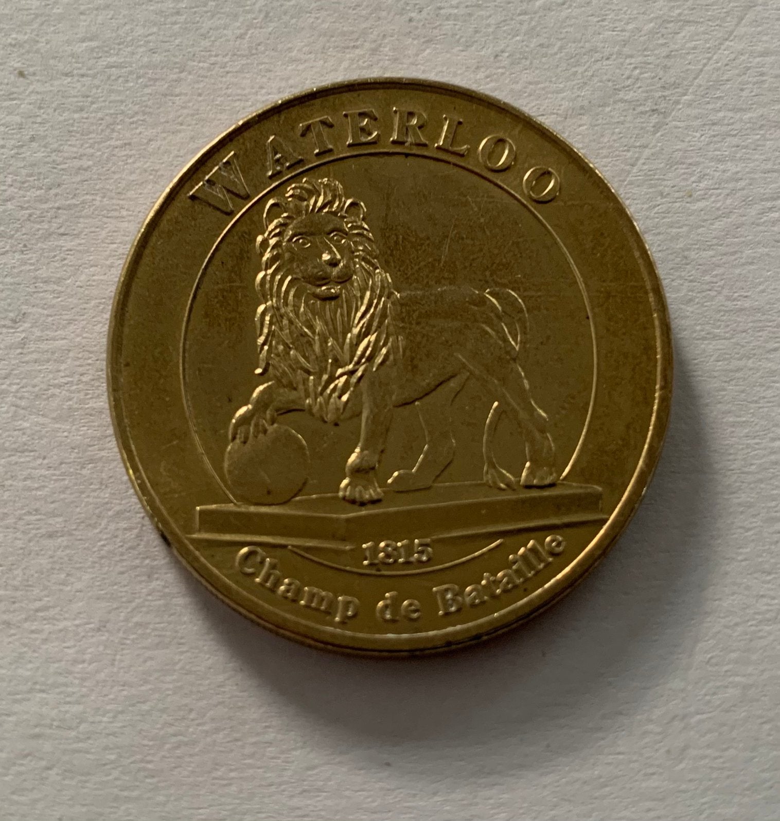 Munt van Monnaie de Paris, Waterloo., Ophalen of Verzenden, Overige materialen, Buitenland