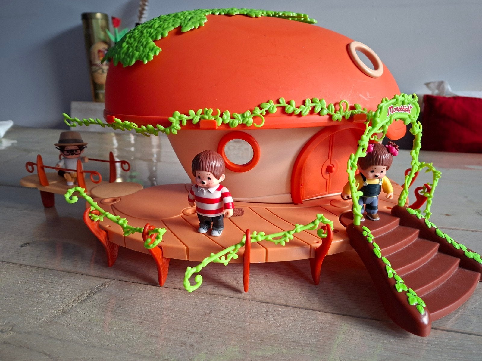 Monchhichi Speelhuis met 3 Figuren, Ophalen, Zo goed als nieuw, Jongen of Meisje