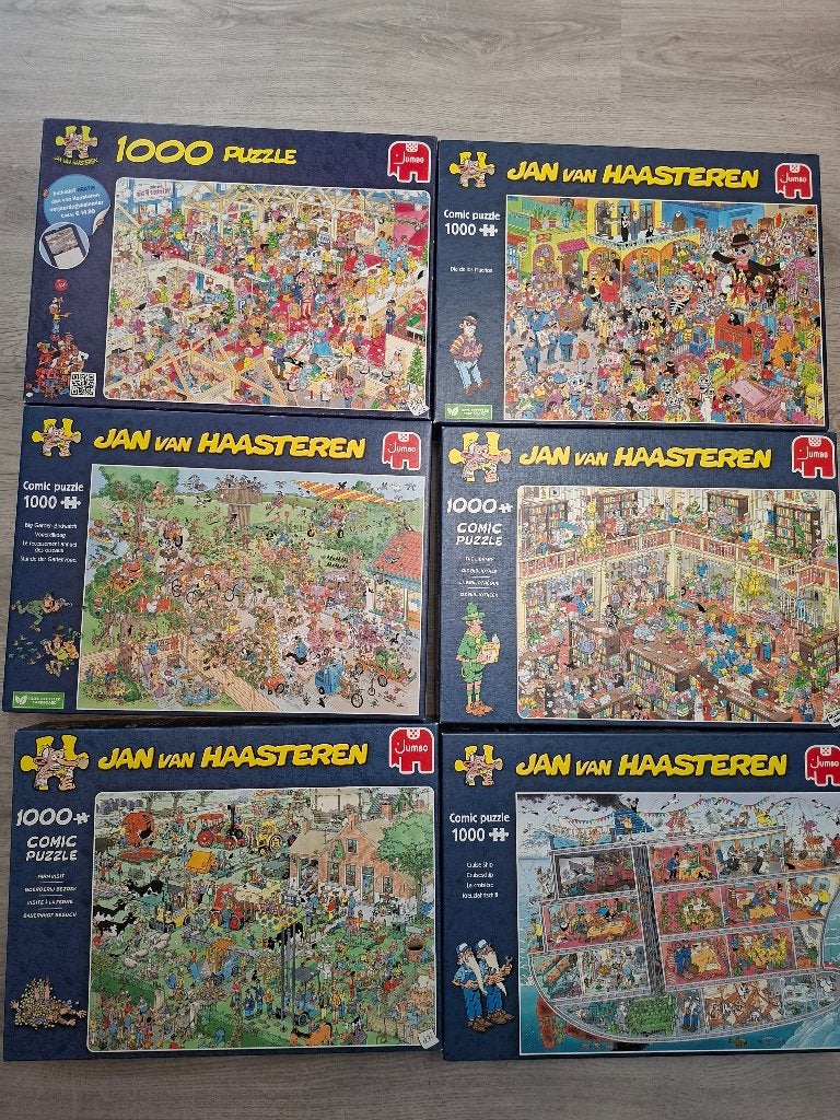 Jan van Haasteren Puzzels - 1000, 1500, 2000 stukjes, Ophalen of Verzenden, 500 t/m 1500 stukjes, Zo goed als nieuw, Legpuzzel