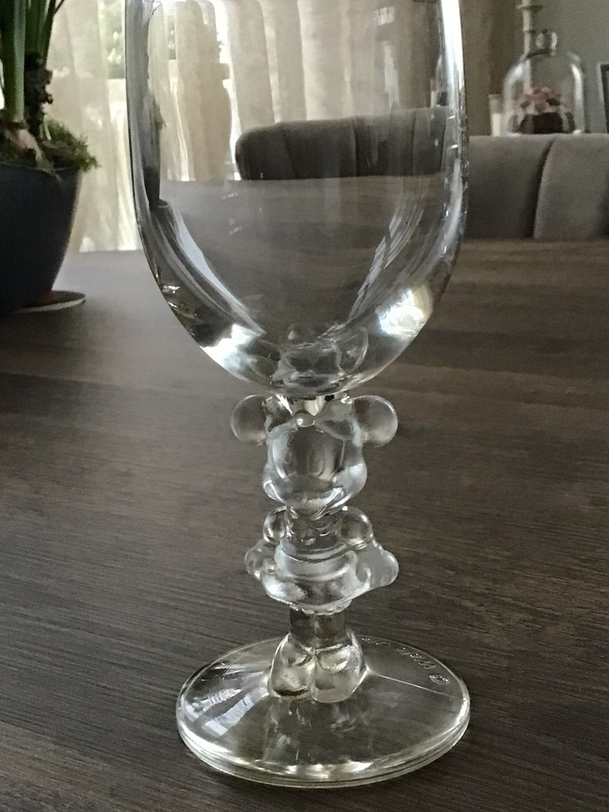 1 wijnglas Minnie Mouse plus 1 dessertcoupe Mickey Mouse, Ophalen of Verzenden