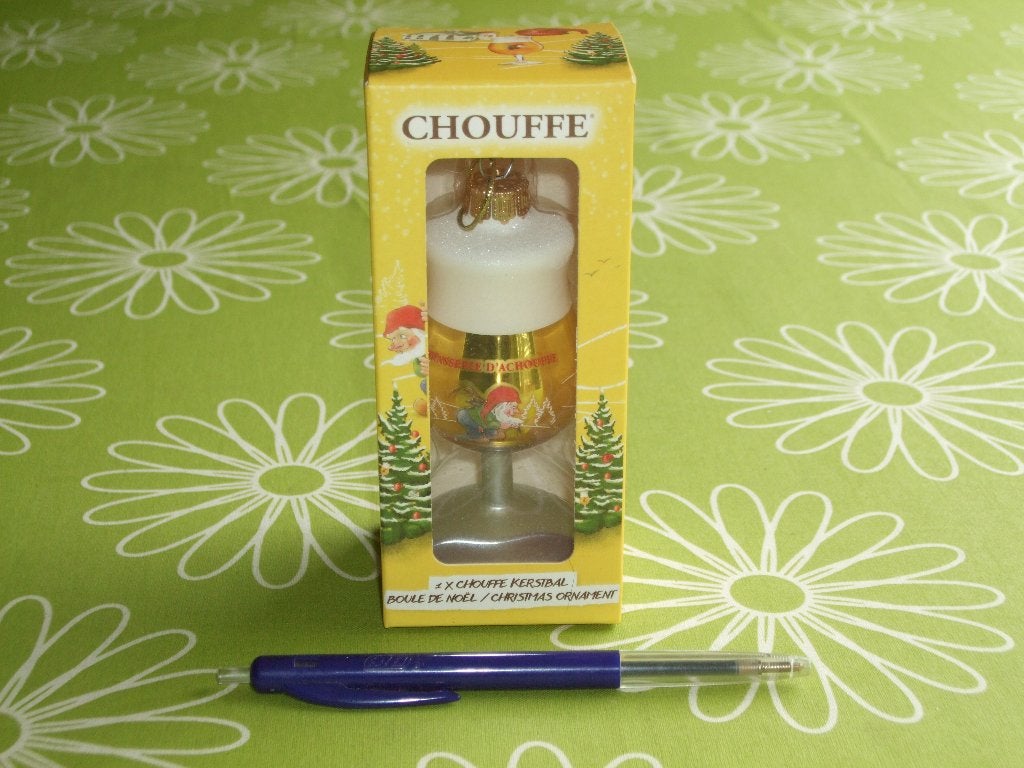 Nieuw in doos: Chouffe Kerstornament - Glas, Ophalen of Verzenden, Nieuw, Overige typen, Overige merken