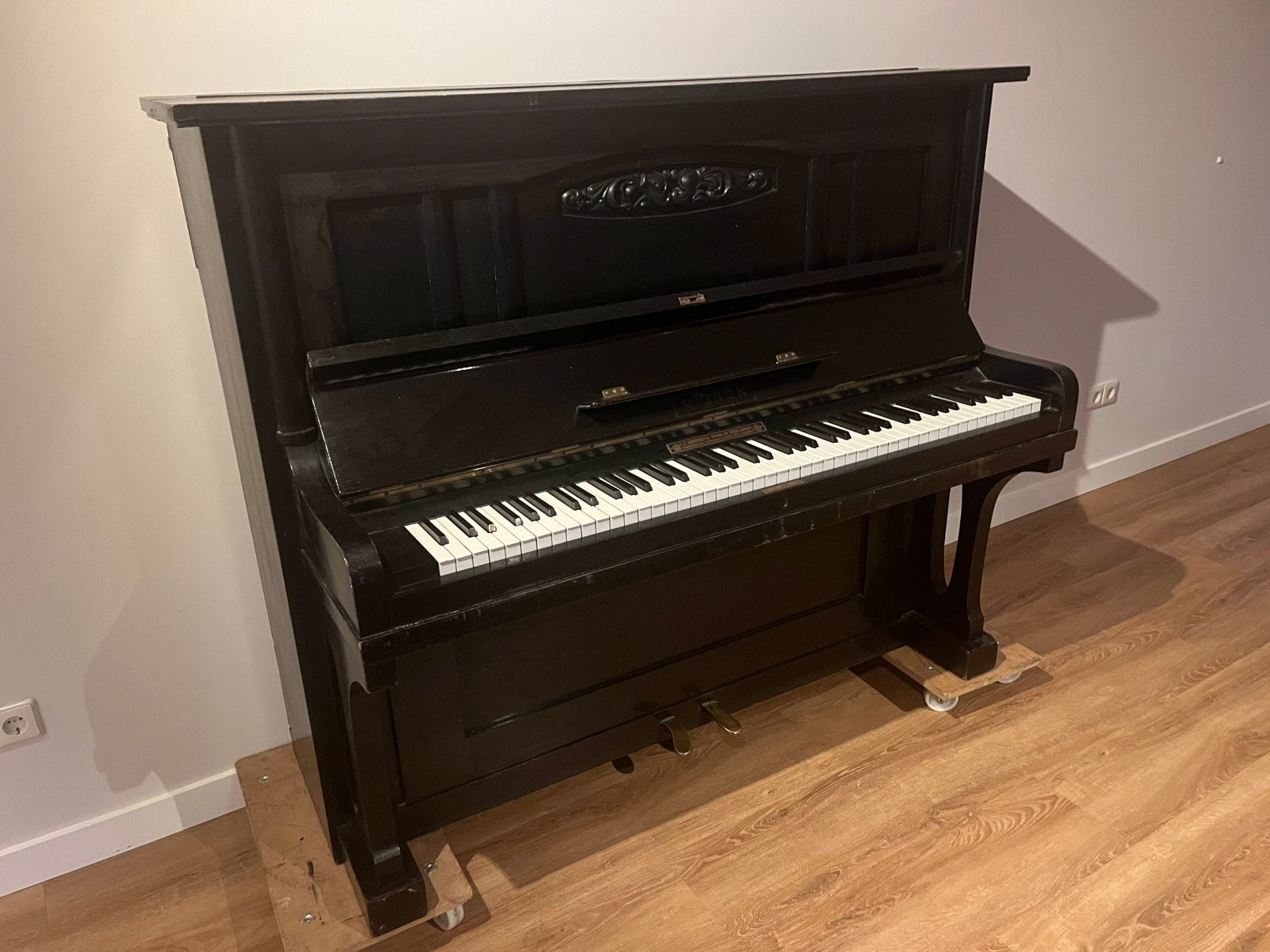 Mooie en prima zwarte piano, Muziek en Instrumenten, Piano's, Ophalen, Gebruikt, Zwart, Piano