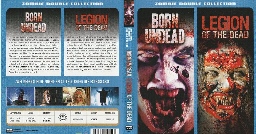 Born undead en legion of the dead zombie collection, Cd's en Dvd's, Horror, Vanaf 16 jaar, Duits, Ophalen of Verzenden