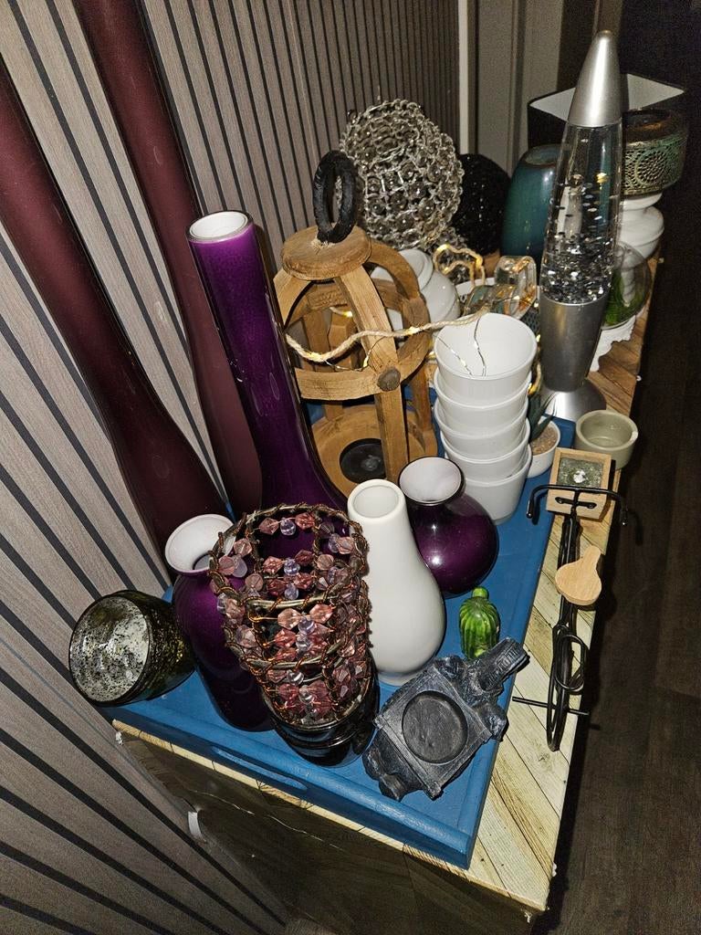 Diverse decoratie: vazen, lampen, kaarsen en meer, Gebruikt, Meerkleurig, Overige stijlen, Ophalen of Verzenden