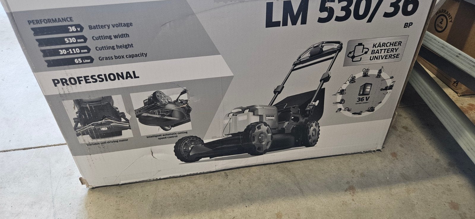 Kärcher LM 530/36 BP Accu Grasmaaier - Nieuw in Doos, Cirkelmaaier, Kärcher, Accu-grasmaaier, Nieuw