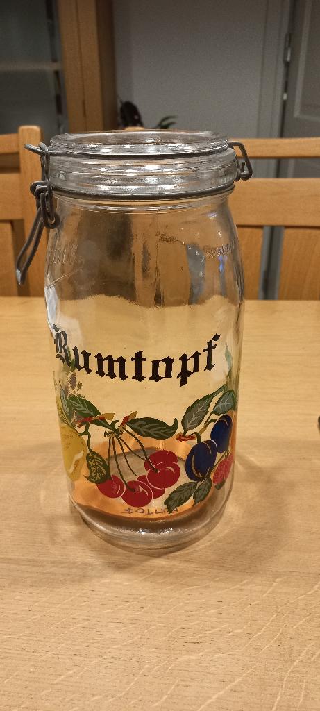 Rumtopf, Ophalen of Verzenden, Zo goed als nieuw, Wit, Glas