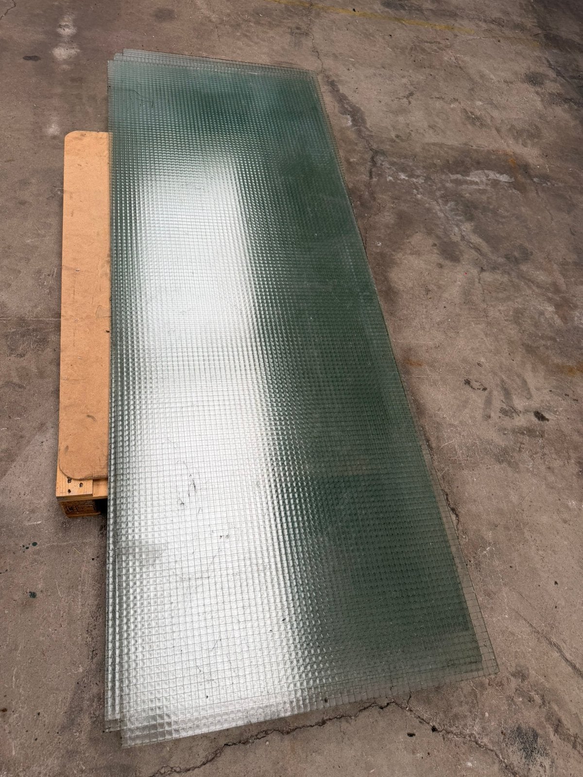Draadglas, Ophalen, Zo goed als nieuw, Glasplaat, 160 cm of meer