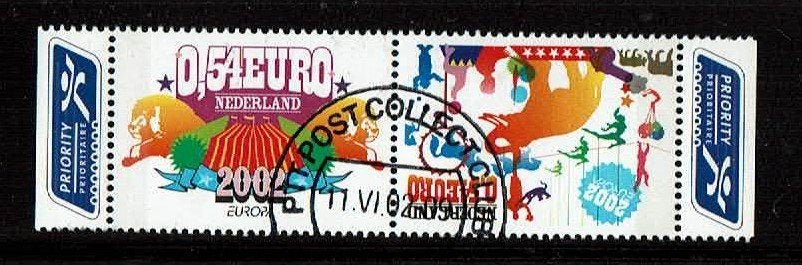 Nederland NVPH 2099-2100 paar gestempeld, Verzenden, Na 1940, Gestempeld