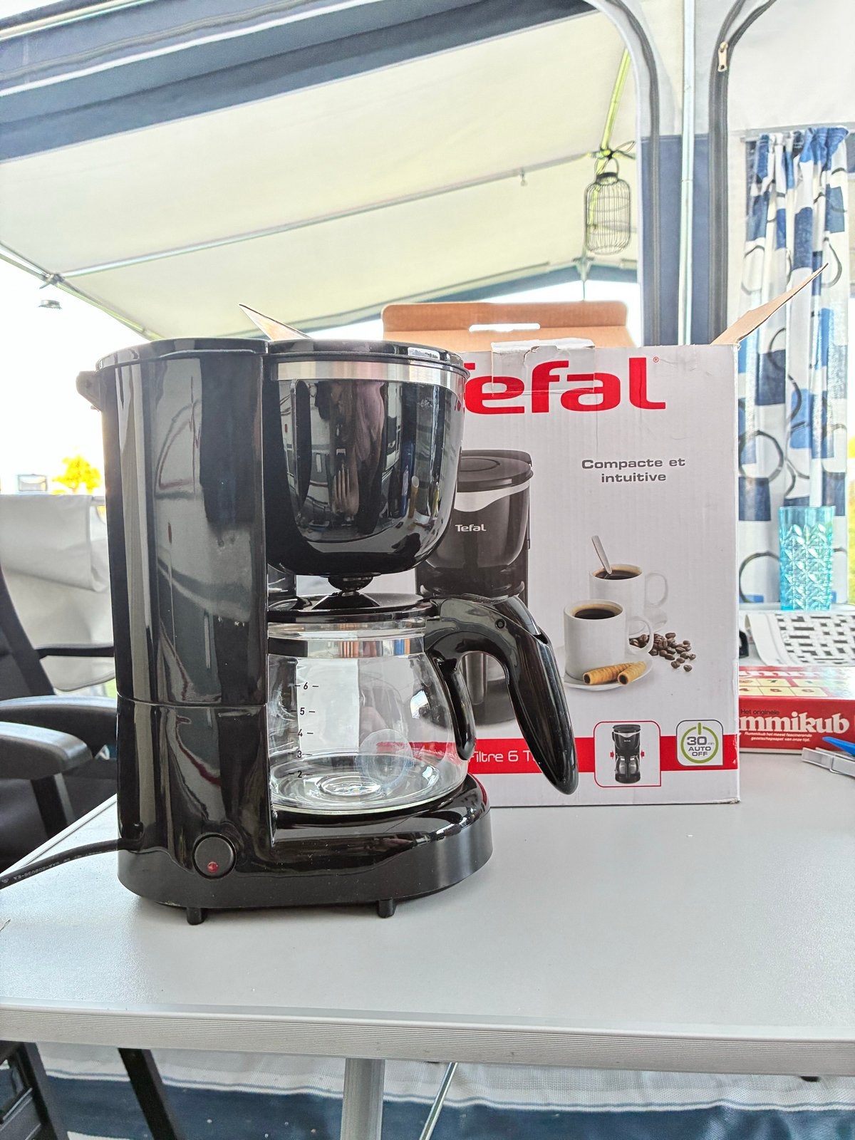 Tefal Cafetière Filterkoffiezetapparaat 0.6L - Zwart, Gebruikt, Koffiemachine, Gemalen koffie, Ophalen of Verzenden