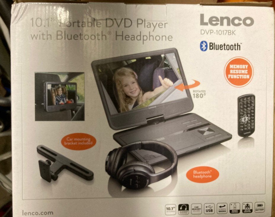 Zo goed als nieuwe Lenco DVP-1017BK Port. DVD-speler (10.1"), Ophalen of Verzenden, Zo goed als nieuw, Overige merken