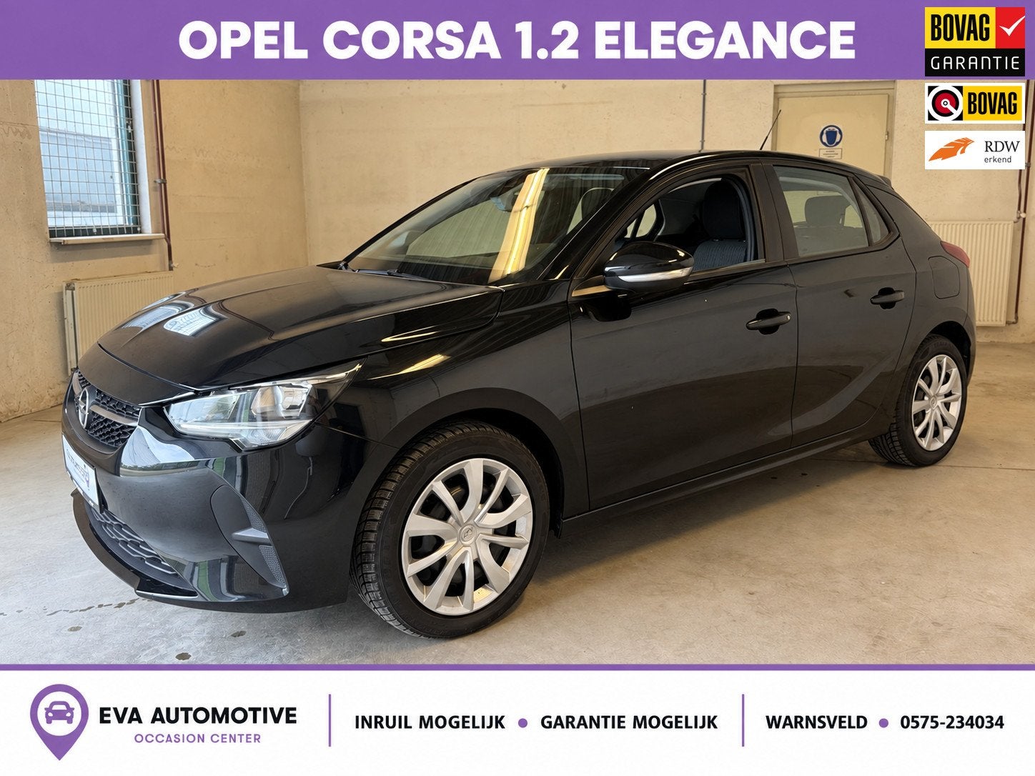 Opel Corsa 1.2 Elegance, 1e Eigenaar | Garantie | Dealer ond, Voorwielaandrijving, Stof, Gebruikt, Zwart