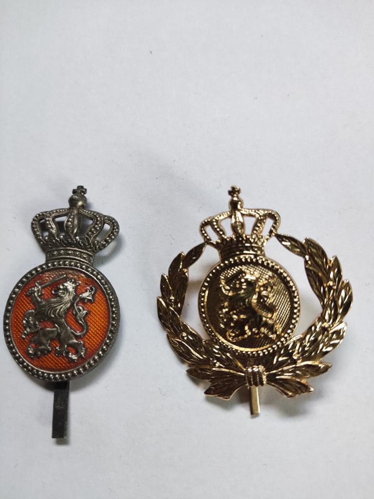 Platte pet emblemen., Ophalen of Verzenden, Landmacht, Nederland, Embleem of Badge