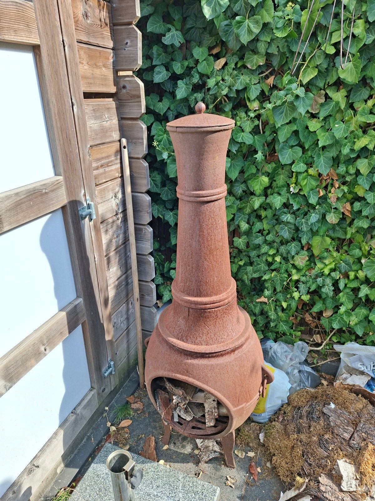 Rustieke gietijzeren vuurkorf / vuurton, Tuin en Terras, Vuurkorven, Ophalen, Gebruikt, Vuurton