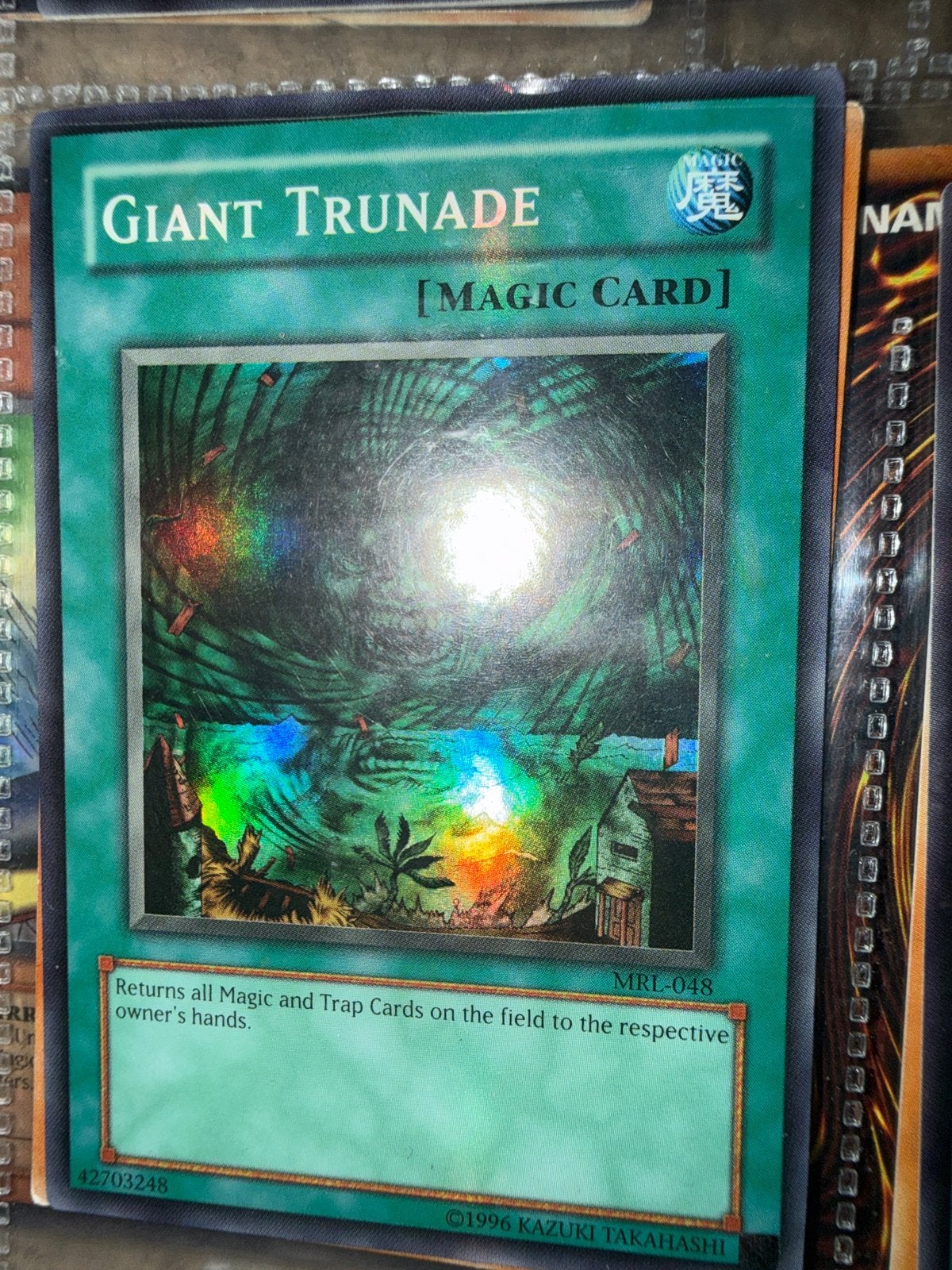 Yu-Gi-Oh! Giant Trunade MRL-048 Magic Card, Ophalen of Verzenden, Gebruikt